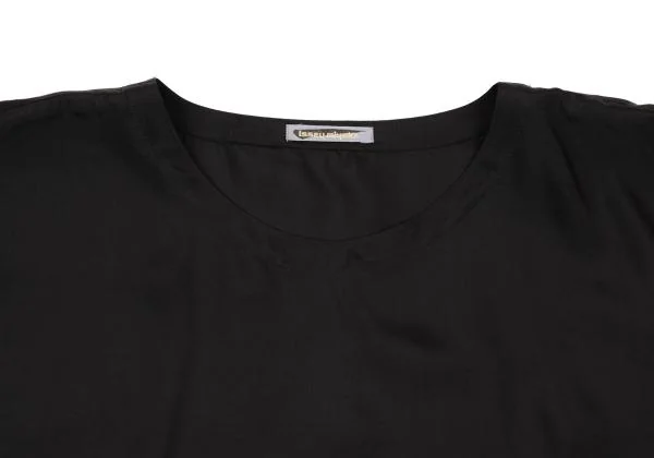 イッセイミヤケISSEY MIYAKE シルクキュプラTシャツ 黒M K-152735_003