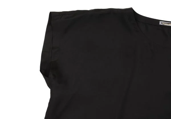イッセイミヤケISSEY MIYAKE シルクキュプラTシャツ 黒M K-152735_004