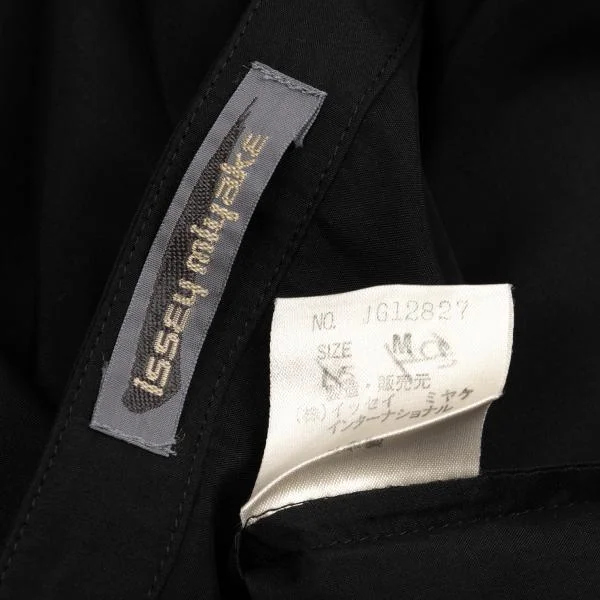 イッセイミヤケISSEY MIYAKE シルクキュプラTシャツ 黒M K-152735_012