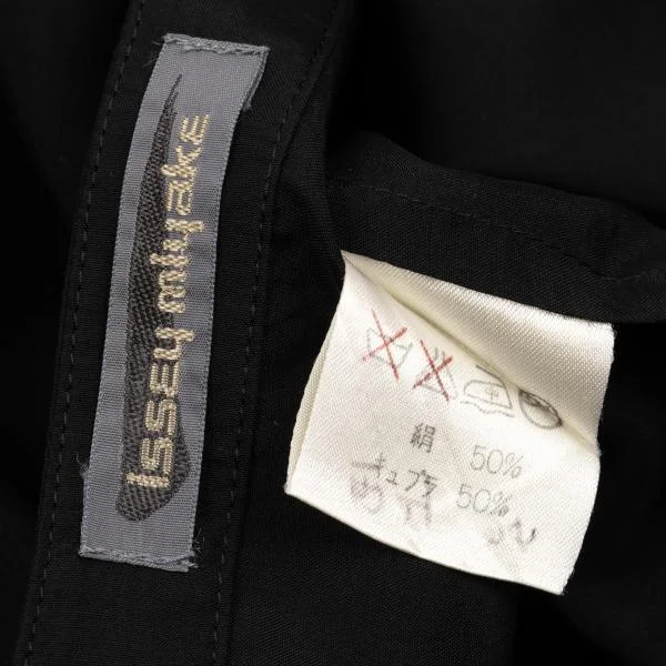 イッセイミヤケISSEY MIYAKE シルクキュプラTシャツ 黒M K-152735_013