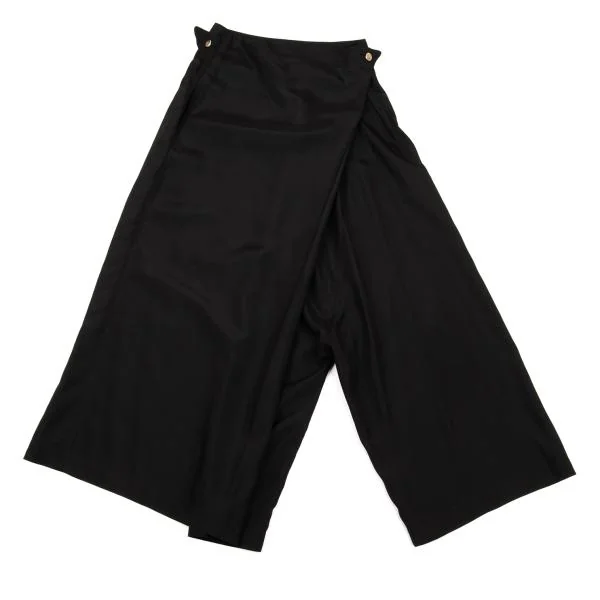 イッセイミヤケISSEY MIYAKE シルクキュプラセットアップ 黒M K-152737_011