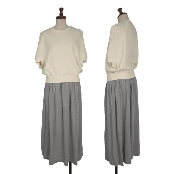 robe de chambre COMME des GARCONS Docking Dolman Sweat Dress Cream,Grey S-M K-152742_001