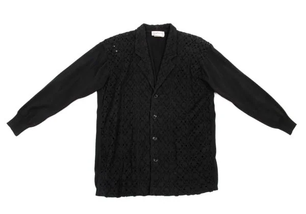 Yohji Yamamoto FEMME Design Weave Switching Knit Jacket K-152779_002