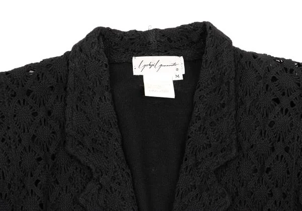 Yohji Yamamoto FEMME Design Weave Switching Knit Jacket K-152779_004