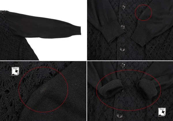 Yohji Yamamoto FEMME Design Weave Switching Knit Jacket K-152779_006