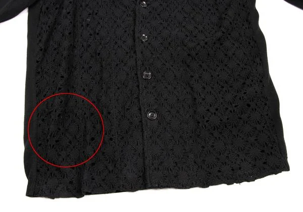 Yohji Yamamoto FEMME Design Weave Switching Knit Jacket K-152779_007