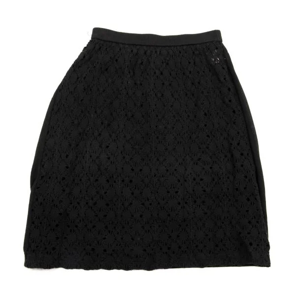Yohji Yamamoto FEMME Design Weave Switching Knit Skirt K-152780_002