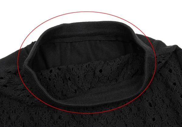 Yohji Yamamoto FEMME Design Weave Switching Knit Skirt K-152780_005