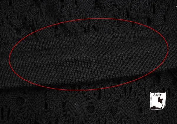 Yohji Yamamoto FEMME Design Weave Switching Knit Skirt K-152780_006