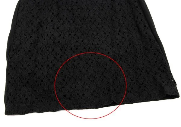 Yohji Yamamoto FEMME Design Weave Switching Knit Skirt K-152780_008