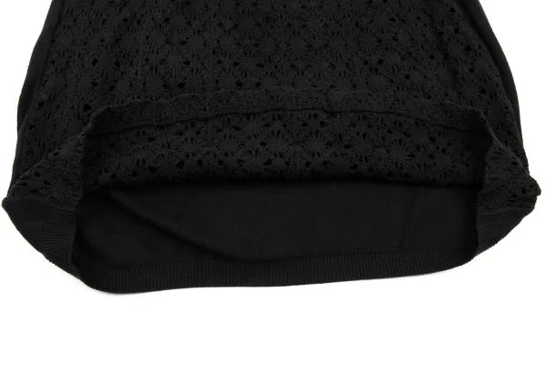 Yohji Yamamoto FEMME Design Weave Switching Knit Skirt K-152780_011