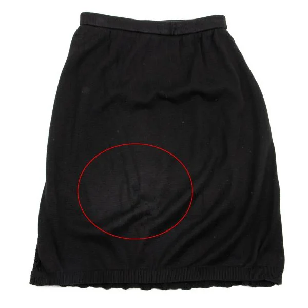 Yohji Yamamoto FEMME Design Weave Switching Knit Skirt K-152780_012