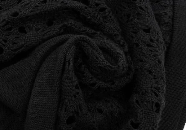 Yohji Yamamoto FEMME Design Weave Switching Knit Skirt K-152780_015