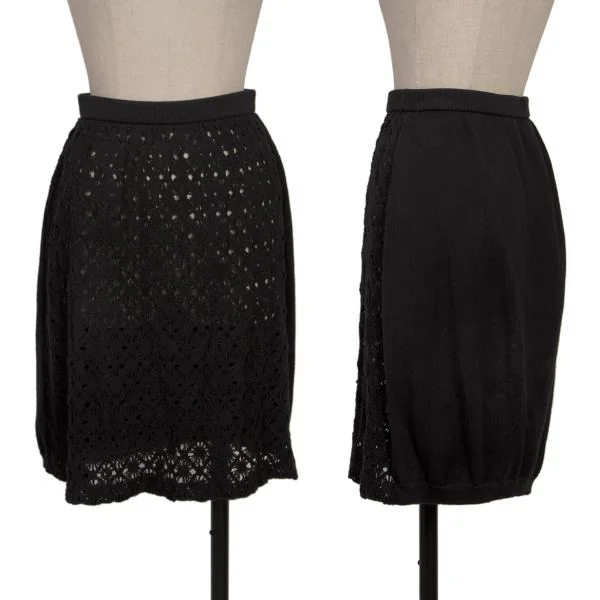 Yohji Yamamoto FEMME Design Weave Switching Knit Jacket & Skirt K-152781_011