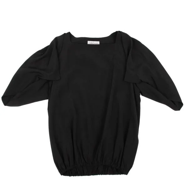 Yohji Yamamoto FEMME Rayon Hem Draw Design Deformed Tops K-152782_002
