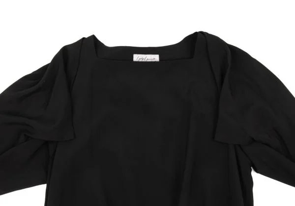 Yohji Yamamoto FEMME Rayon Hem Draw Design Deformed Tops K-152782_003