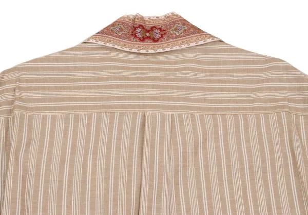 ROMEO GIGLI Cotton Jacquard Taping Design Striped Shirt K-152796_013