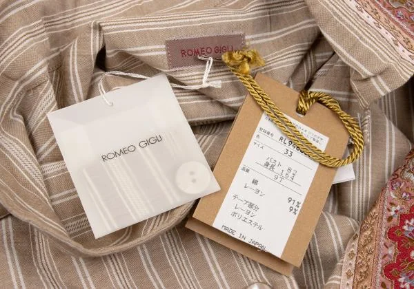 ROMEO GIGLI Cotton Jacquard Taping Design Striped Shirt K-152796_016