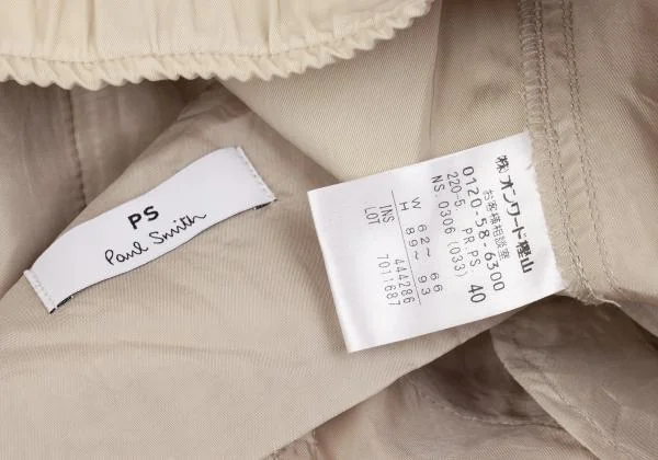 ポールスミスPaul Smith PS レーヨンナイロンジップポケットパンツ ライトベージュ40 K-152807_016