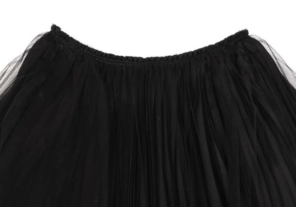 COMME des GARCONS Tulle Layered Satin Pleats Skirt K-152833_003