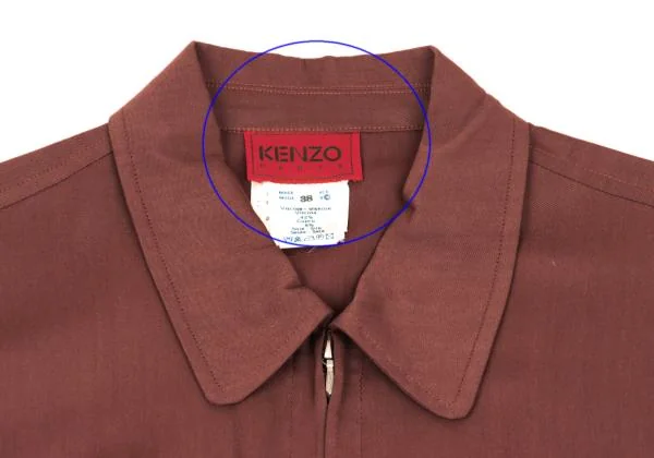 ケンゾーKENZO レーヨン混ジップポケットブルゾン ワイン38 K-152853_004