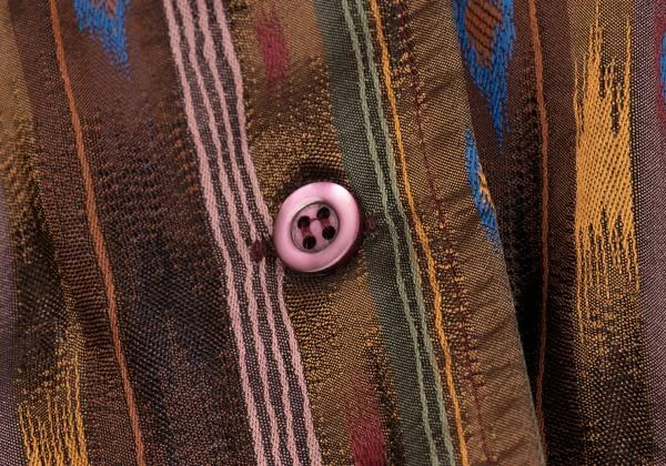 KENZO Gather Frill Stripe Jacquard Off-shoulder Top K-152858_009