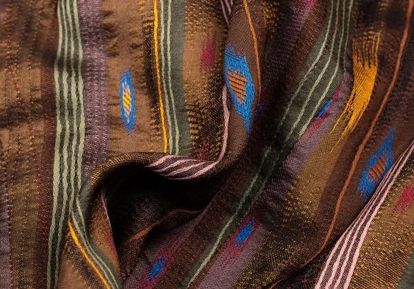 KENZO Gather Frill Stripe Jacquard Off-shoulder Top K-152858_013