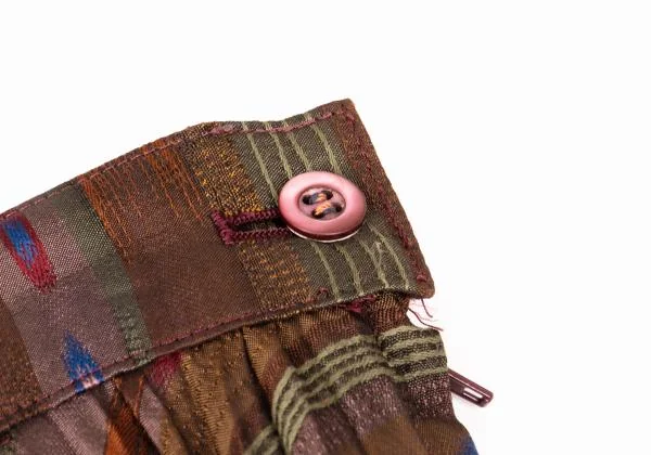 KENZO Hem Taping Pleated Stripe Flare Skirt K-152859_005