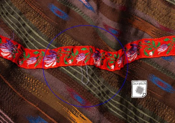 KENZO Hem Taping Pleated Stripe Flare Skirt K-152859_008