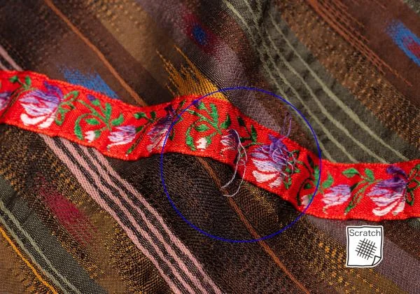 KENZO Hem Taping Pleated Stripe Flare Skirt K-152859_009