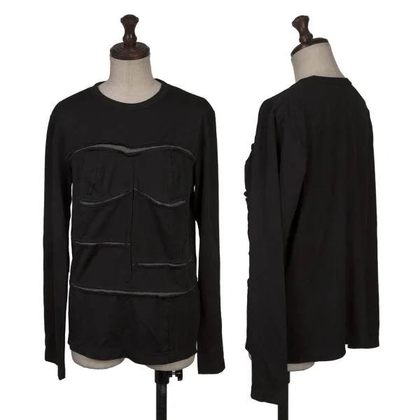COMME des GARCONS Dyed Switching Design T shirt Black M K-153019_001