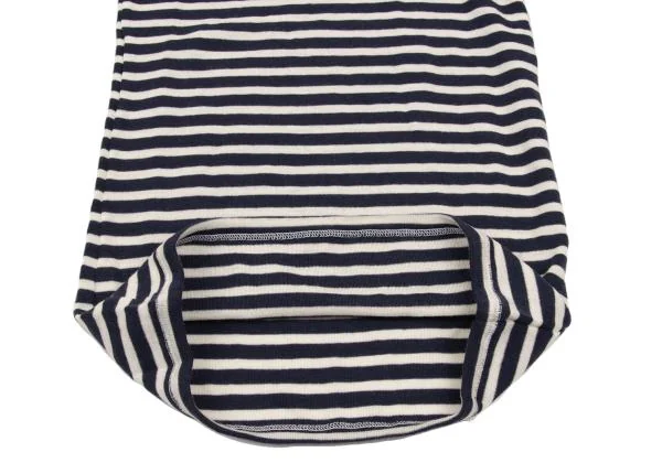 コムコム コムデギャルソンCOMME des GARCONS ボーダニットTシャツ 紺オフS K-153020_006