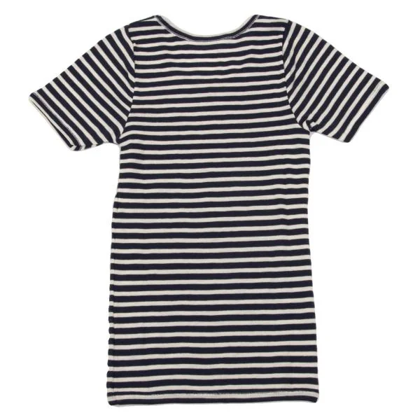 コムコム コムデギャルソンCOMME des GARCONS ボーダニットTシャツ 紺オフS K-153020_007