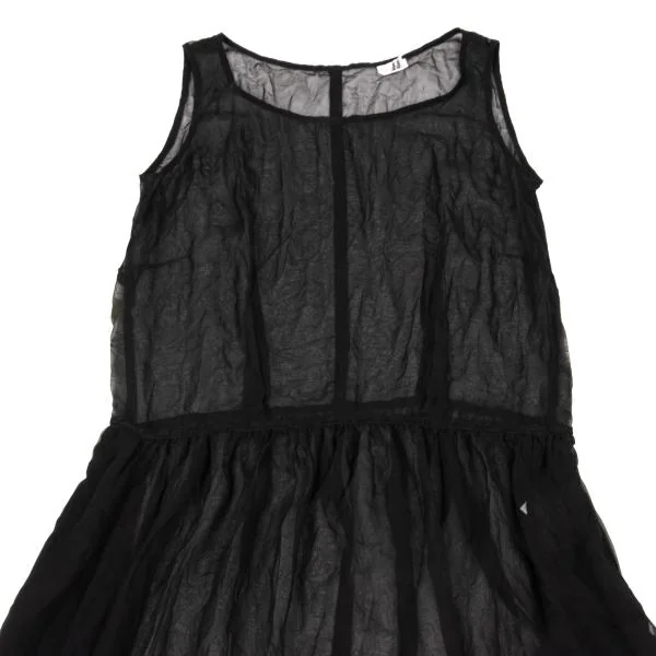 COMME des GARCONS Chiffon Hem Dyed Inside-out Sleeveless Dress K-153022_003