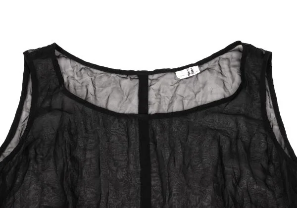 COMME des GARCONS Chiffon Hem Dyed Inside-out Sleeveless Dress K-153022_004
