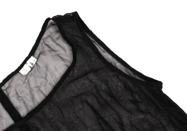 COMME des GARCONS Chiffon Hem Dyed Inside-out Sleeveless Dress K-153022_005