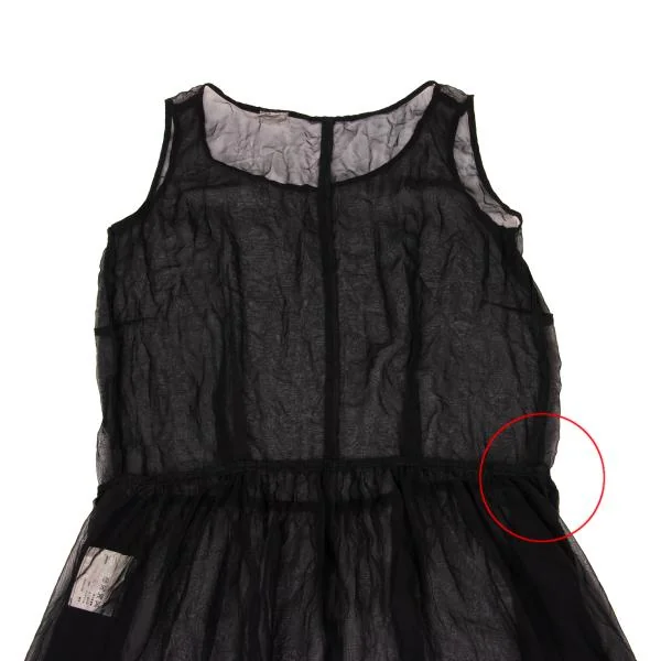 COMME des GARCONS Chiffon Hem Dyed Inside-out Sleeveless Dress K-153022_011
