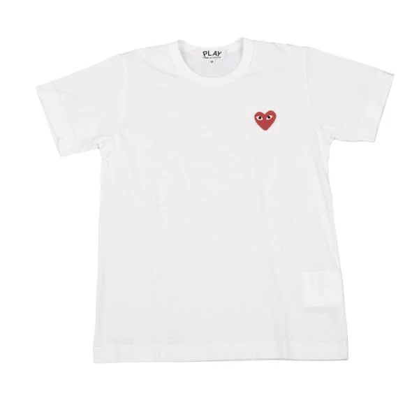 PLAY COMME des GARCONS Point Heart Patch T shirt White M K-153025_001