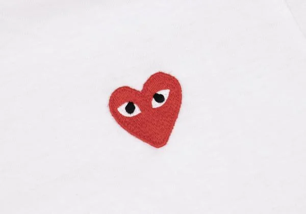 PLAY COMME des GARCONS Point Heart Patch Kids Print T shirt K-153026_004