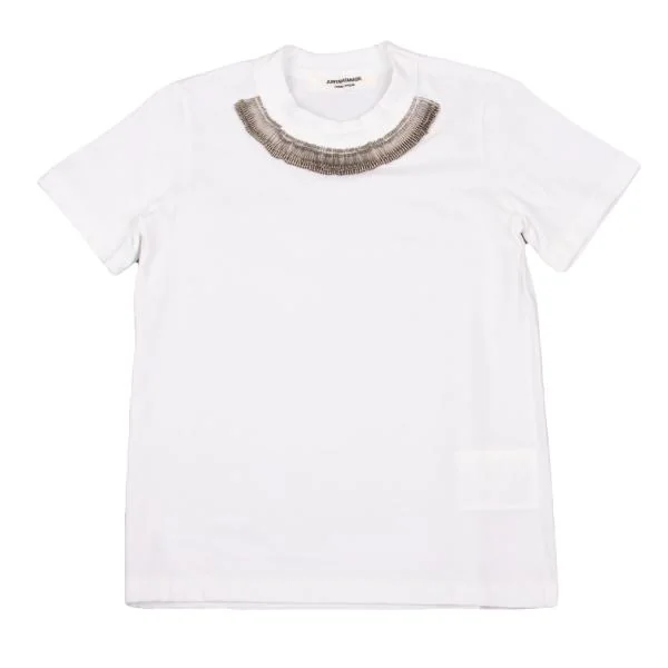 JUNYA WATANABE COMME des GARCONS Safety Pins Embellished T-shirt White S-M K-153029_001