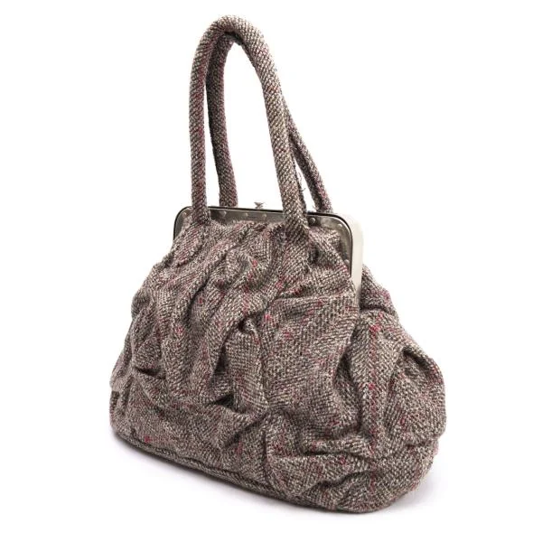 JUNYA WATANABE Tweed Clasp Bag Brown  K-153031_001