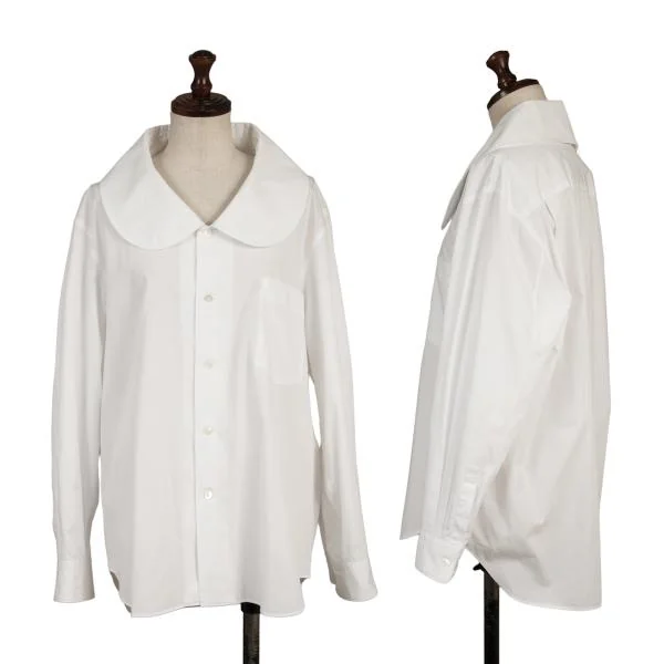 COMME des GARCONS Cotton Round Collar Shirt White S K-153043_001