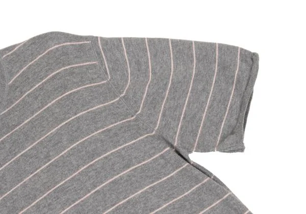 アーペーセーA.P.C. カシミア混ボーダーニットTシャツ グレー3 K-153047_004