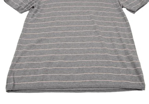 アーペーセーA.P.C. カシミア混ボーダーニットTシャツ グレー3 K-153047_005