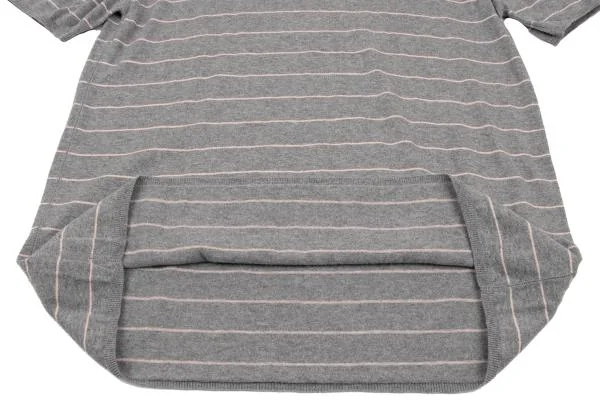 アーペーセーA.P.C. カシミア混ボーダーニットTシャツ グレー3 K-153047_006
