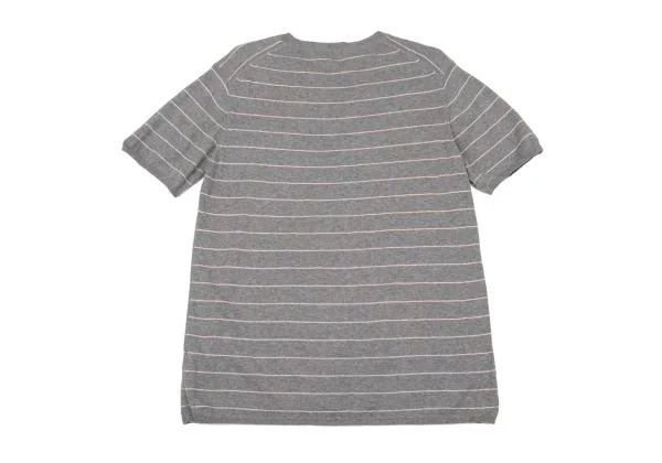 アーペーセーA.P.C. カシミア混ボーダーニットTシャツ グレー3 K-153047_007