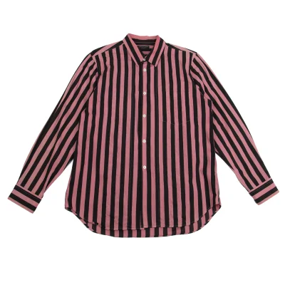 COMME des GARCONS HOMME PLUS Bold Striped Ruffle Lined Shirt
