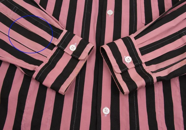 COMME des GARCONS HOMME PLUS Bold Striped Ruffle Lined Shirt K-153083_008