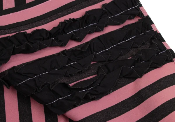 COMME des GARCONS HOMME PLUS Bold Striped Ruffle Lined Shirt K-153083_012