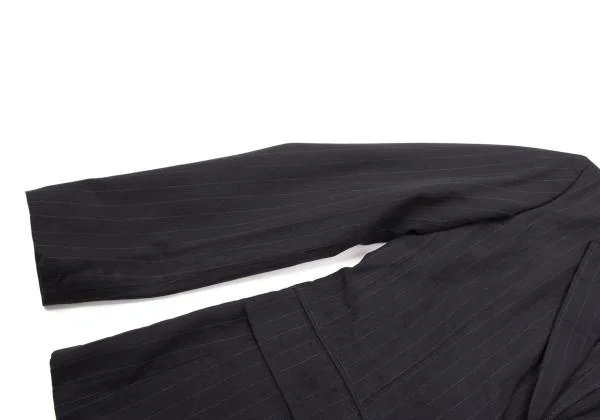 コムデギャルソン オムドゥCOMME des GARCONS HOMME DEUX ポリ製品染めストライプジャケット 紺XS K-153098_006